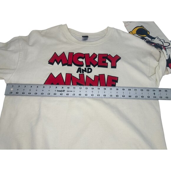 Disney Mickey Minnie Mouse Sweater XXXL 3XL Sweatshirt Crew Neck Oversized 90s - Picture 4 of 15